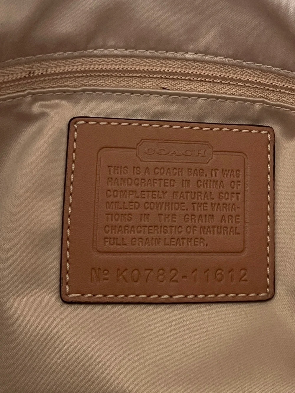 VINTAGE | Coach Ergo | Nude Tan | Pebbled Leather | Hobo Shoulder Bag